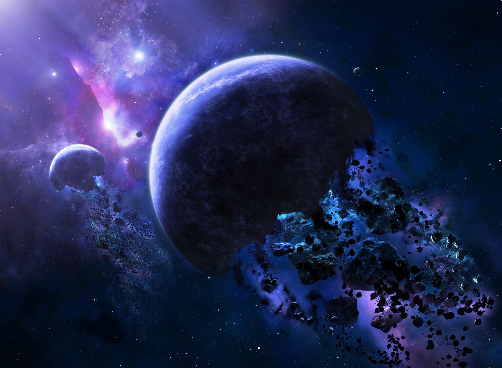 Space Asteroids wallpaper 1920x1408