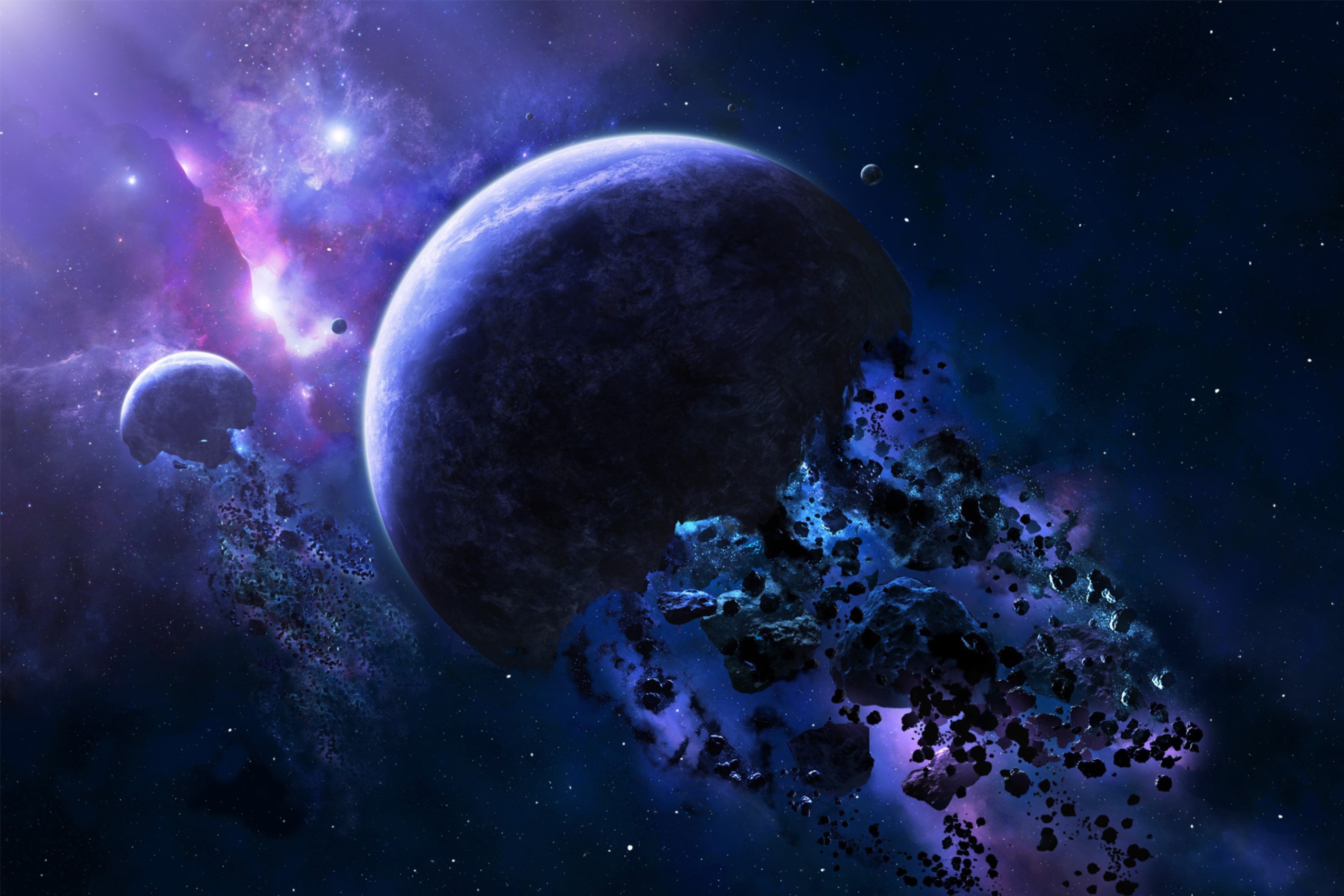 Space Asteroids wallpaper 2880x1920