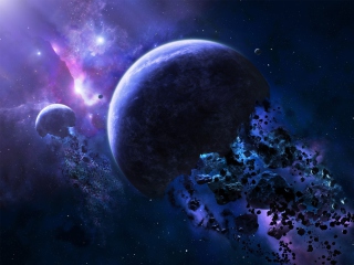 Space Asteroids wallpaper 320x240