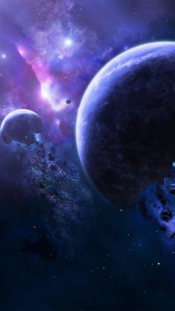 Space Asteroids wallpaper 360x640