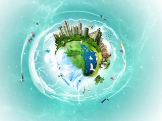Das Planet Earth Fantasy Wallpaper 320x240