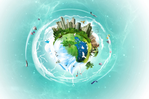 Das Planet Earth Fantasy Wallpaper 480x320