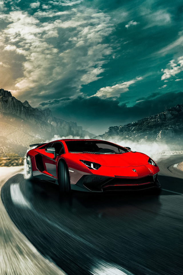 Fondo de pantalla 2016 Lamborghini Aventador SV LP750 4 640x960