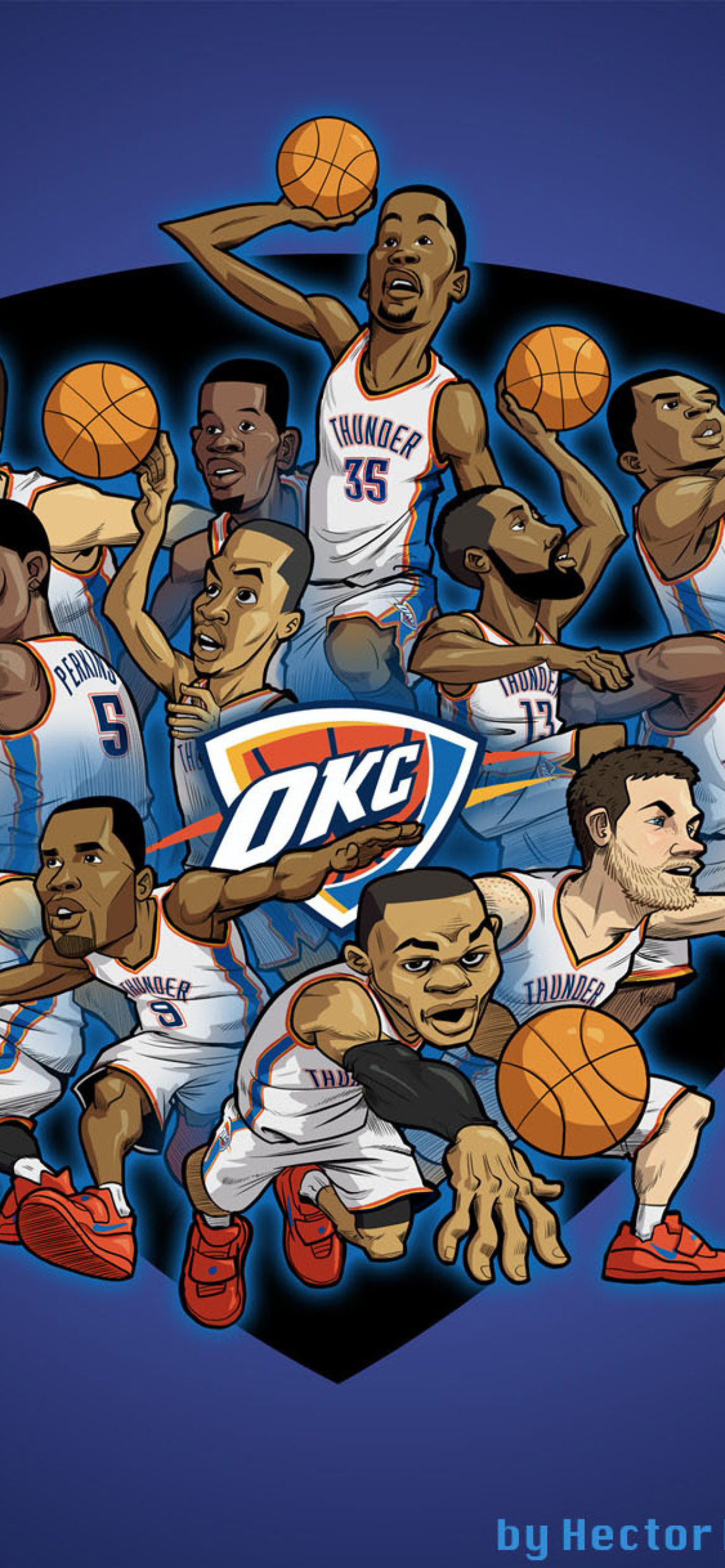 Oklahoma City Thunder Team wallpaper 1170x2532