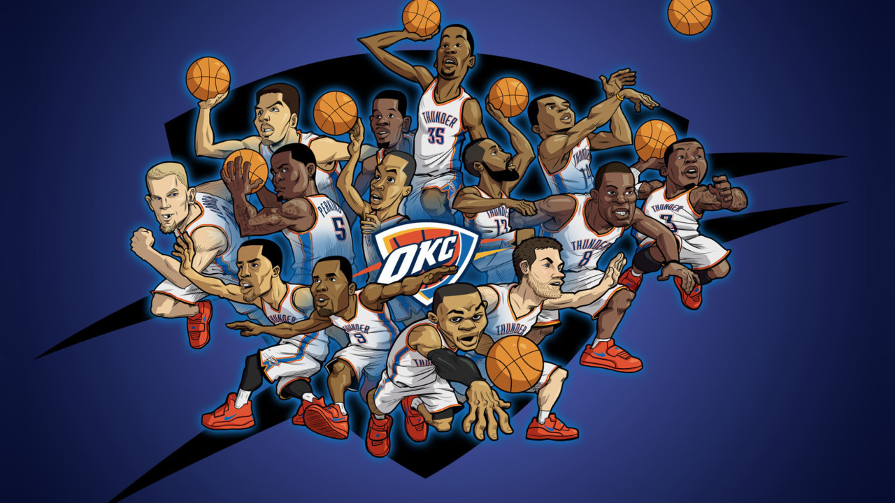 Fondo de pantalla Oklahoma City Thunder Team 1280x720
