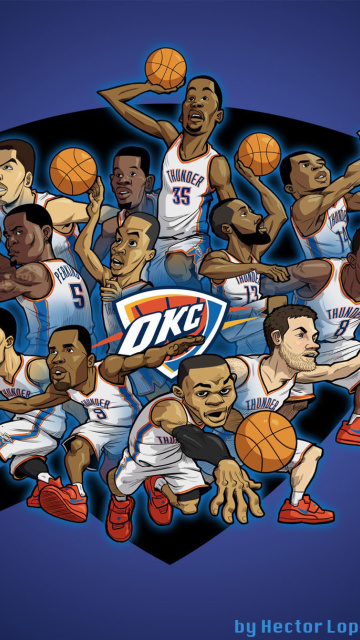 Fondo de pantalla Oklahoma City Thunder Team 360x640