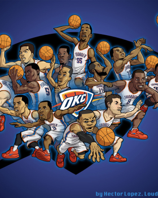 Oklahoma City Thunder Team sfondi gratuiti per Nokia Lumia 925