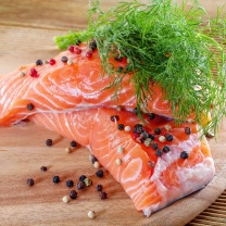 Das Salmon Dish Wallpaper 208x208