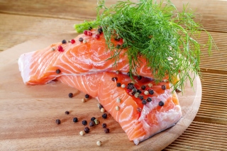 Salmon Dish Wallpaper for Android, iPhone and iPad
