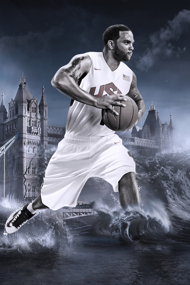 Fondo de pantalla Deron Williams, Basketball, Olympics, London 640x960