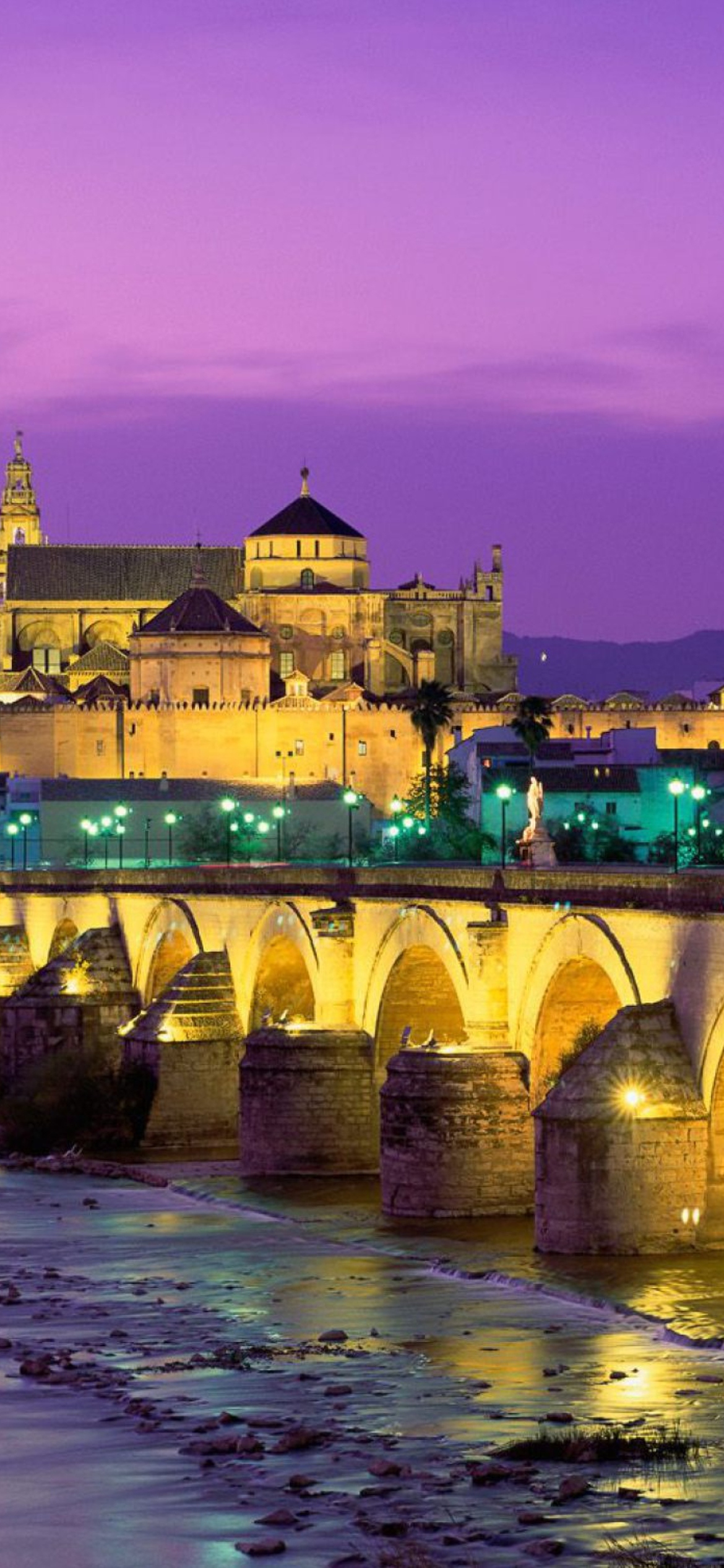 Roman Bridge - Guadalquivir River wallpaper 1170x2532