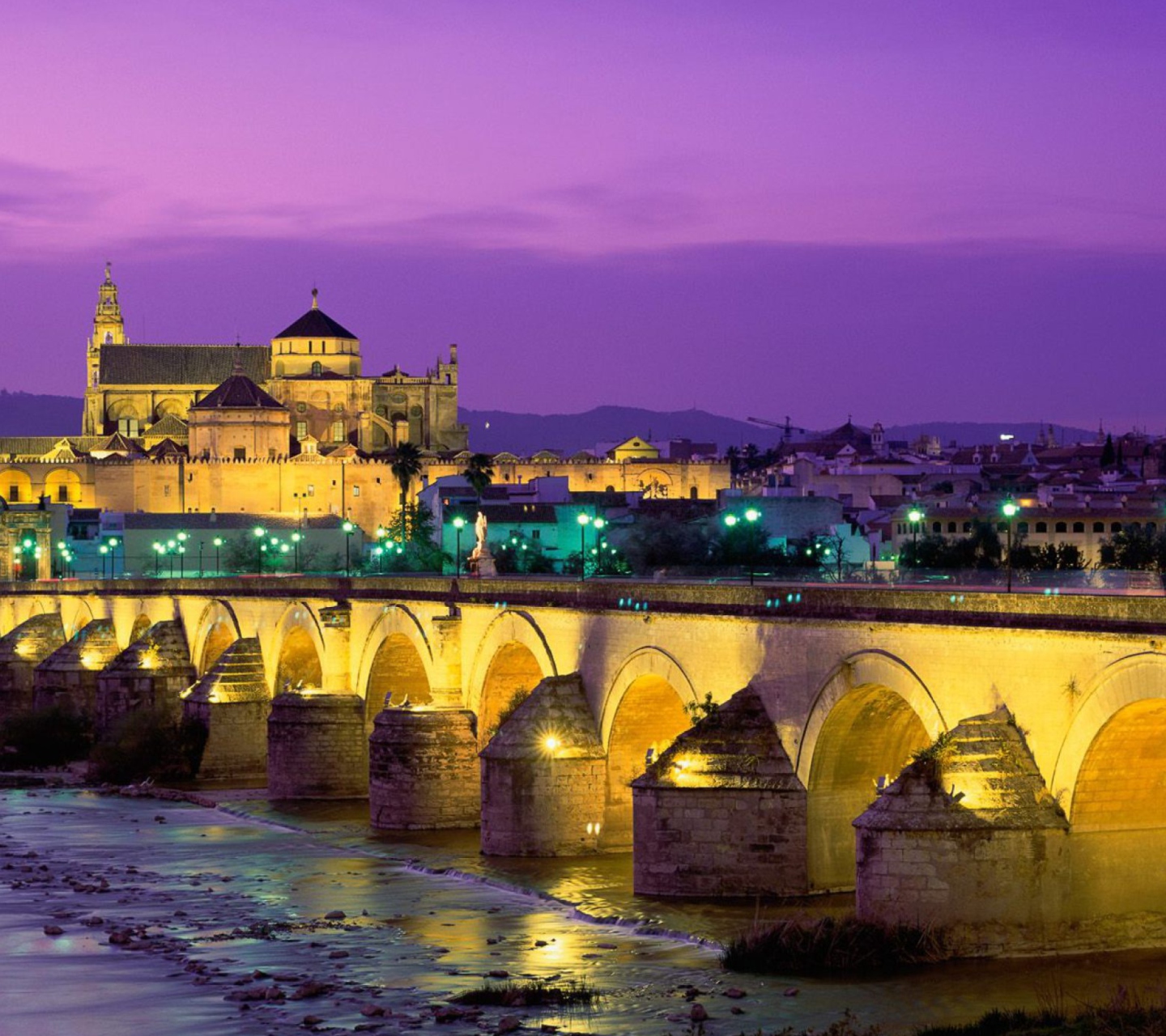 Das Roman Bridge - Guadalquivir River Wallpaper 1440x1280