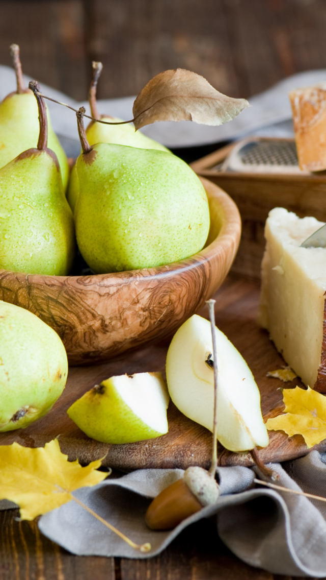 Pears And Cheese wallpaper 640x1136