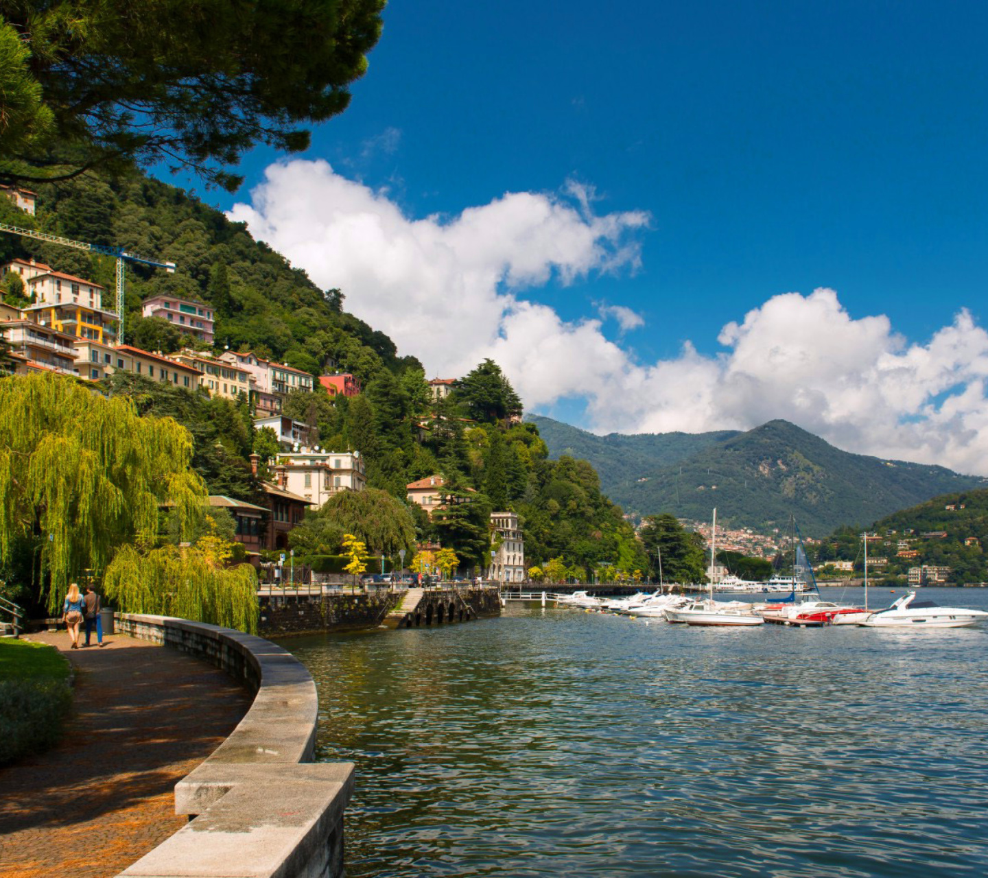 Обои Bellagio Lake Como Promenade 1440x1280