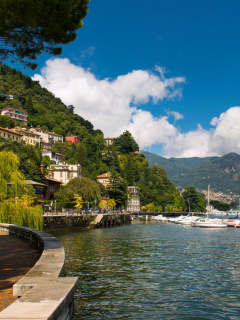 Обои Bellagio Lake Como Promenade 240x320