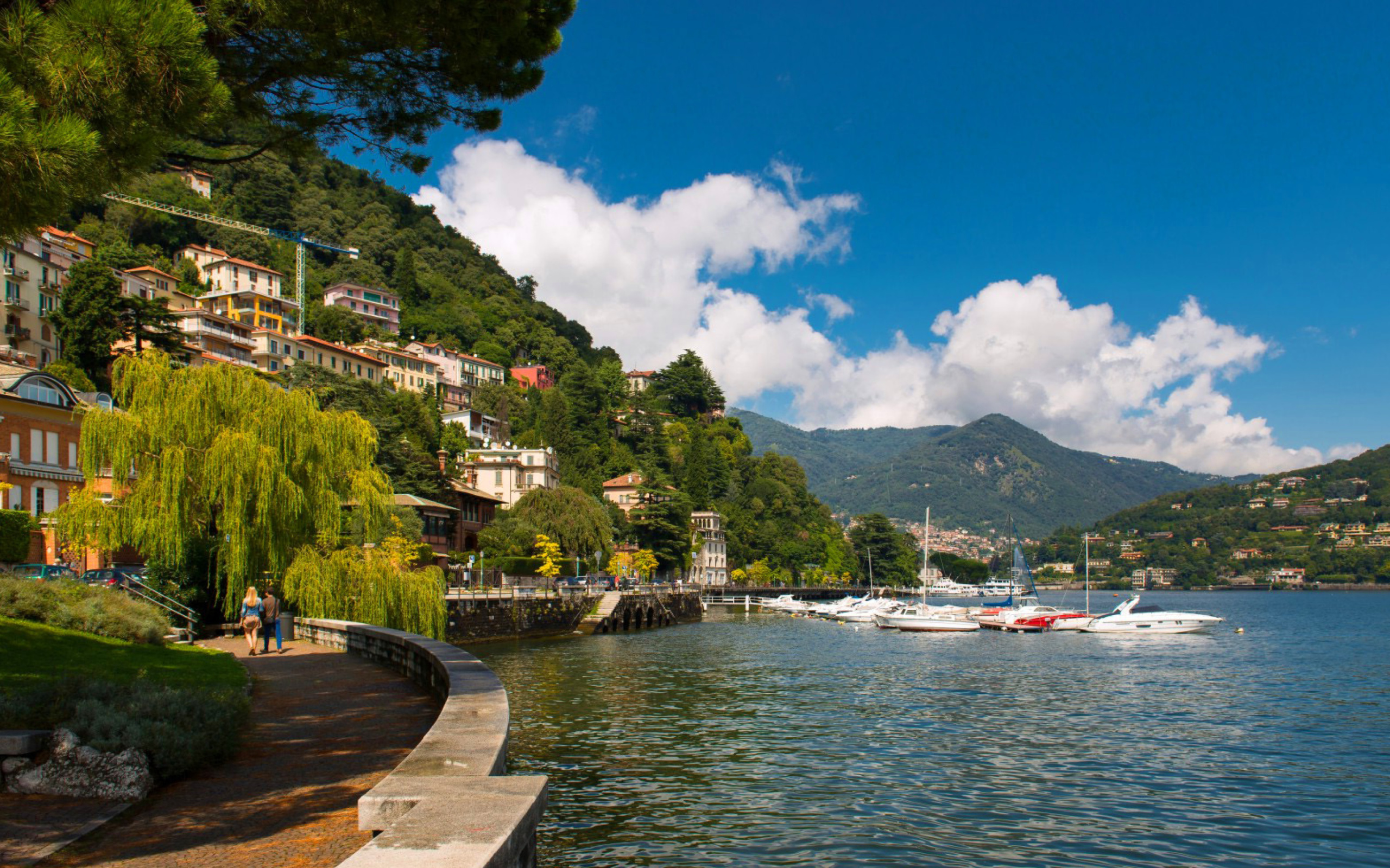 Обои Bellagio Lake Como Promenade 2560x1600