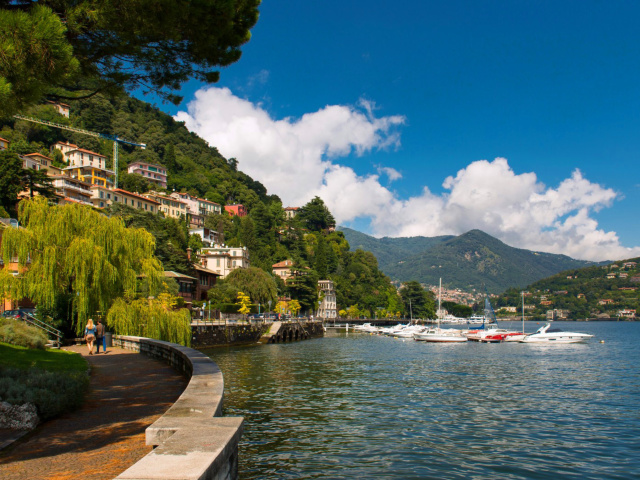 Обои Bellagio Lake Como Promenade 640x480