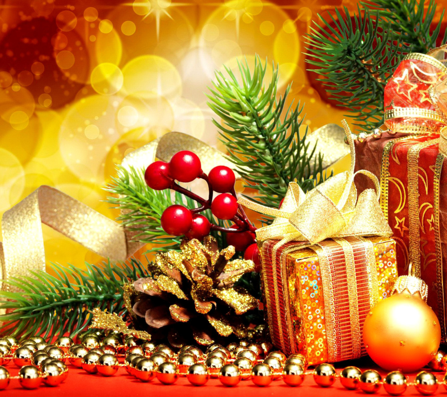 Das Handmade Xmas Gifts Wallpaper 1440x1280