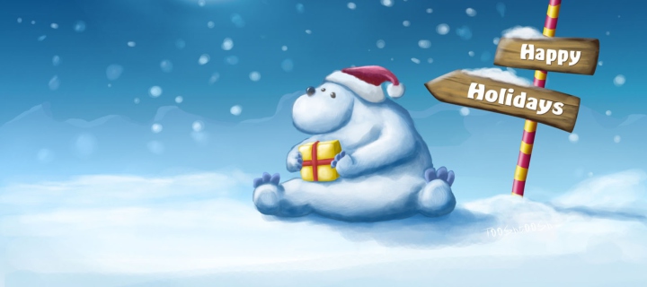 Das Christmas At Polar Wallpaper 720x320