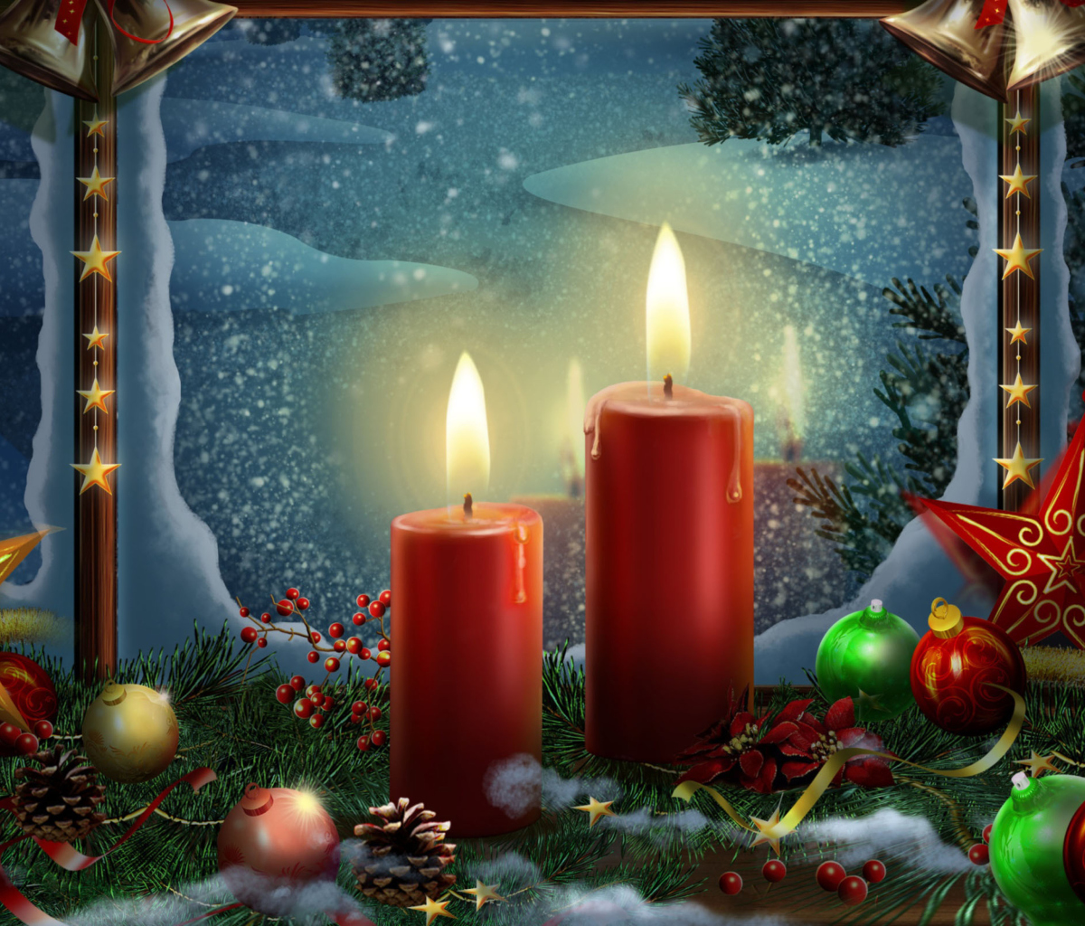 Das Lighted Candles Wallpaper 1200x1024