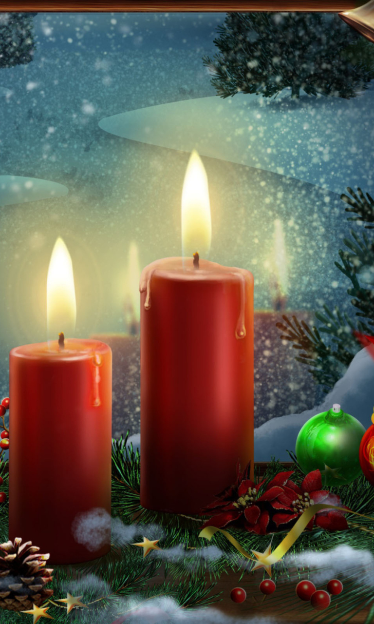 Lighted Candles wallpaper 768x1280