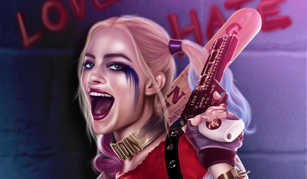 Das Suicide Squad, Harley Quinn, Margot Robbie Wallpaper 1024x600