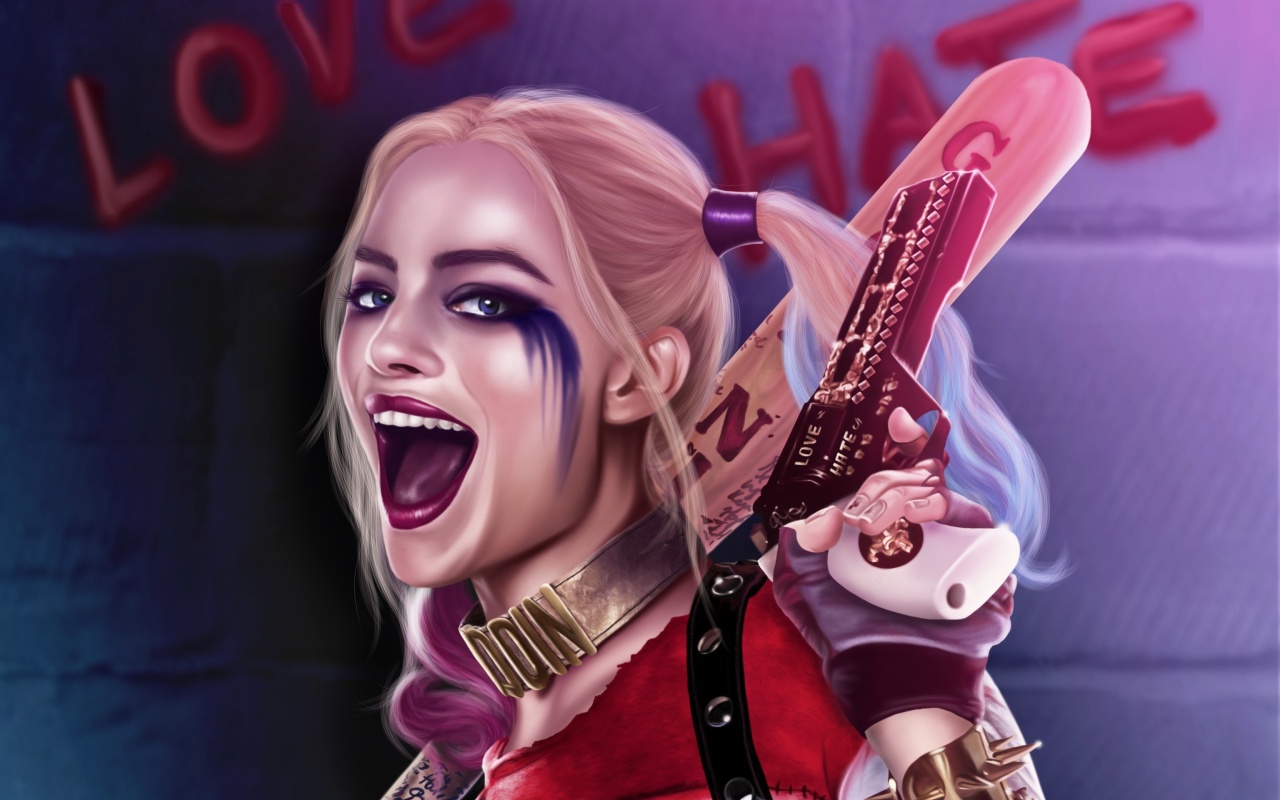Suicide Squad, Harley Quinn, Margot Robbie wallpaper 1280x800