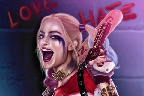 Suicide Squad, Harley Quinn, Margot Robbie screenshot #1 480x320