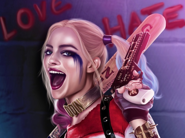 Suicide Squad, Harley Quinn, Margot Robbie wallpaper 640x480