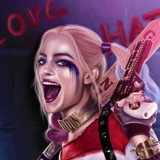 Suicide Squad, Harley Quinn, Margot Robbie papel de parede para celular para 128x128