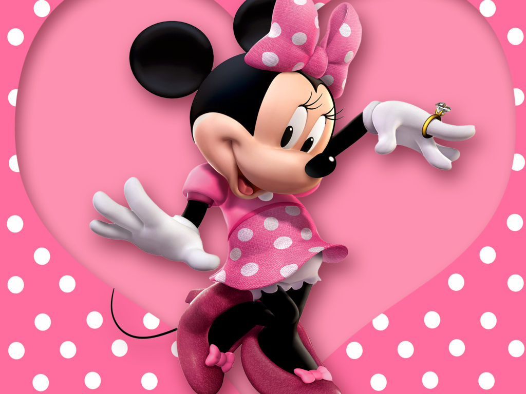 Minnie Mouse Polka Dot wallpaper 1024x768