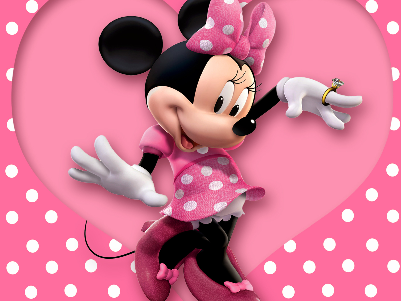 Обои Minnie Mouse Polka Dot 1600x1200