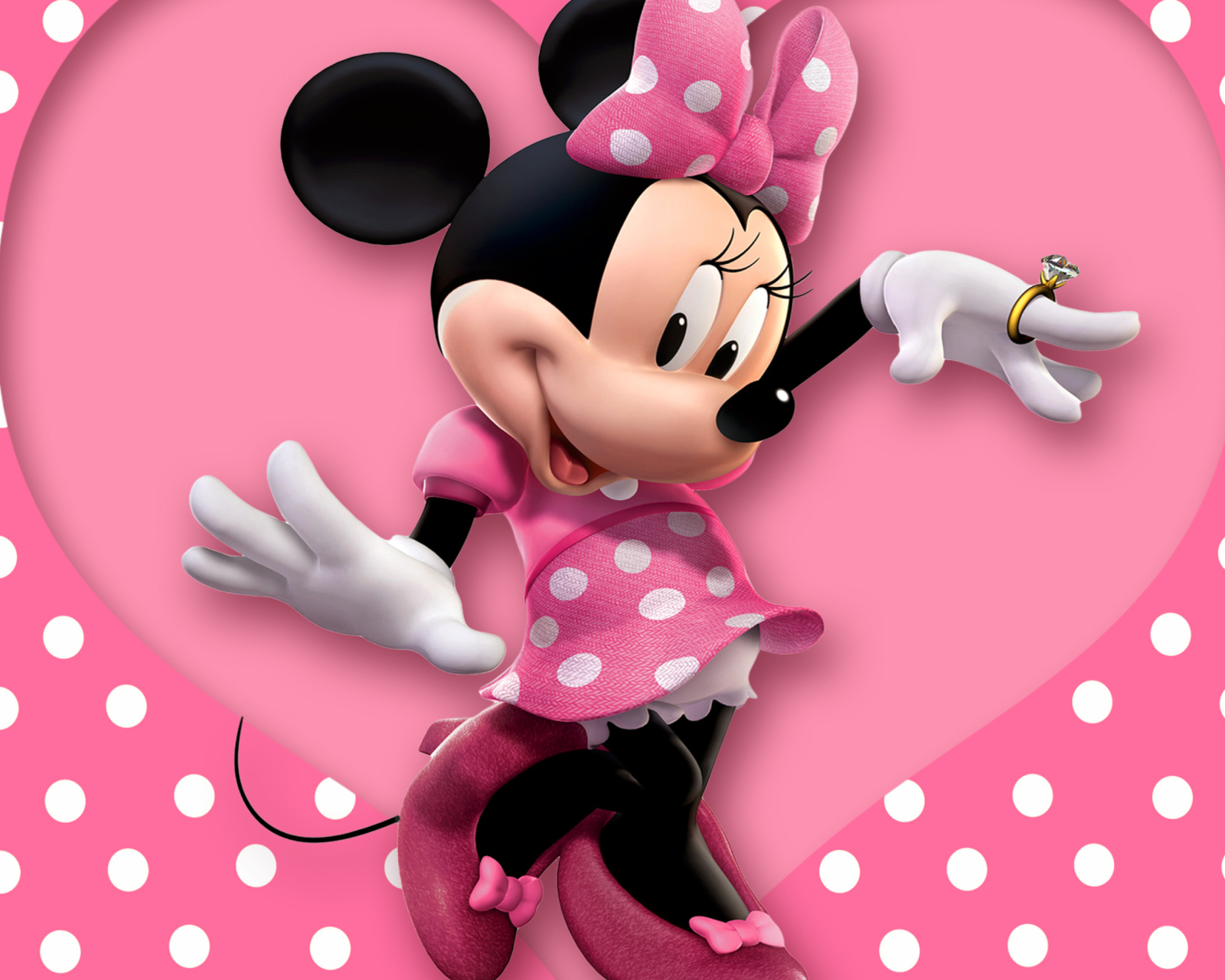 Das Minnie Mouse Polka Dot Wallpaper 1600x1280