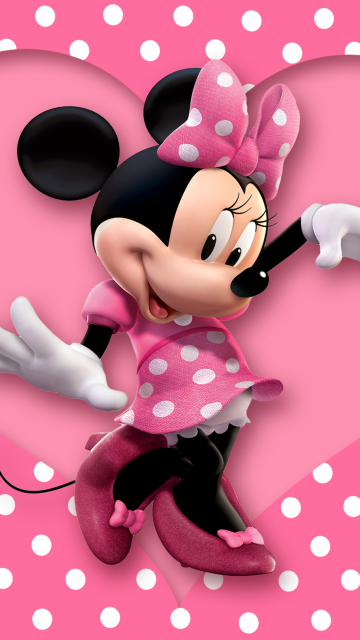 Обои Minnie Mouse Polka Dot 360x640