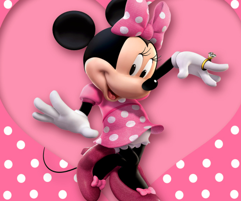 Das Minnie Mouse Polka Dot Wallpaper 480x400