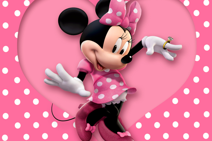 Обои Minnie Mouse Polka Dot