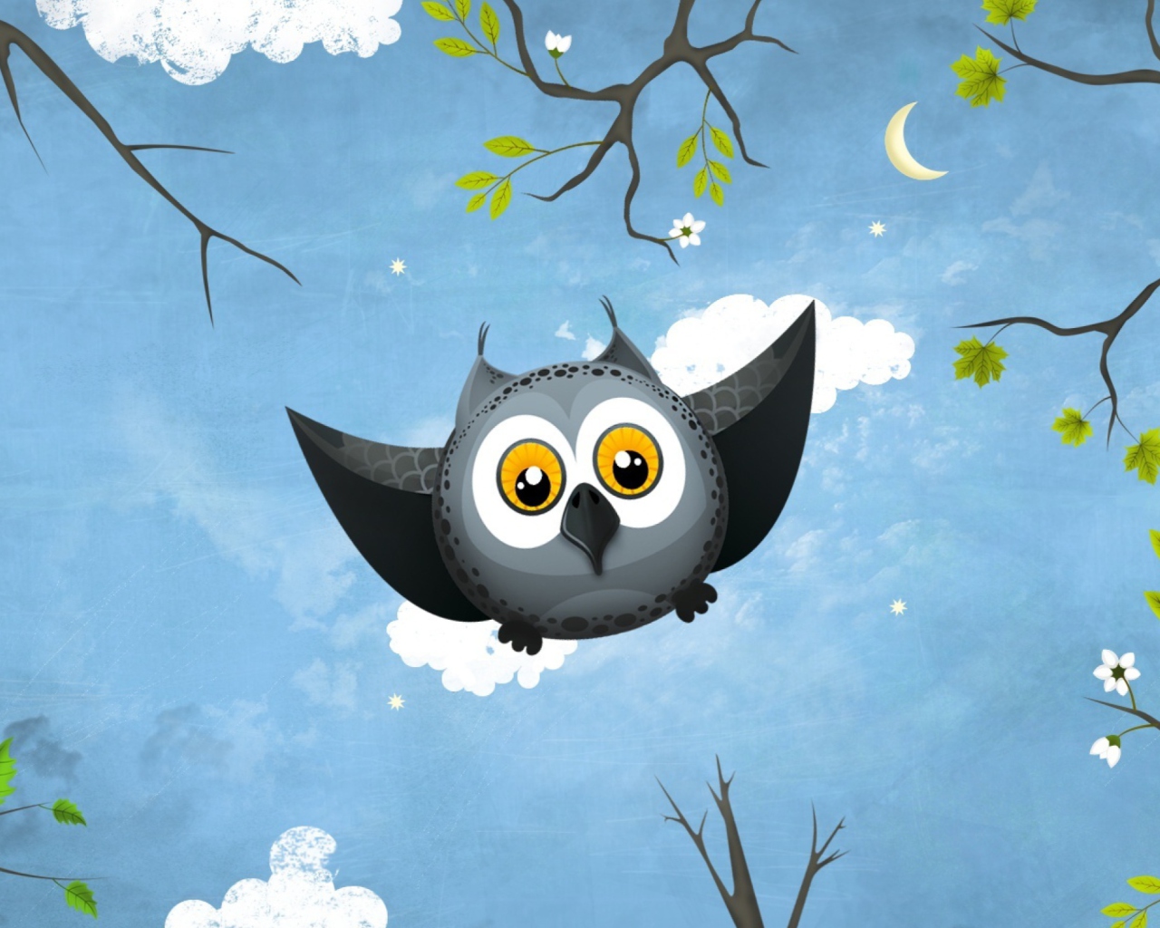 Sfondi Cute Owl Art 1280x1024