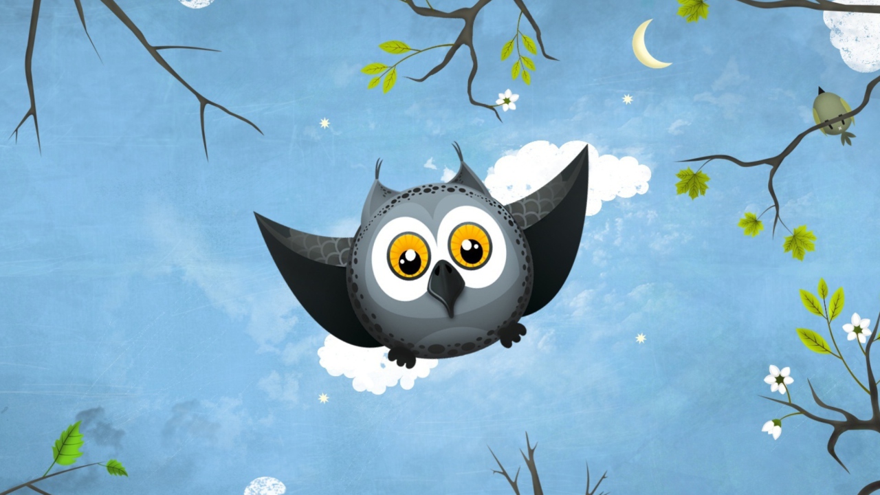 Fondo de pantalla Cute Owl Art 1280x720