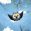 Das Cute Owl Art Wallpaper 128x128