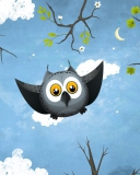 Das Cute Owl Art Wallpaper 128x160