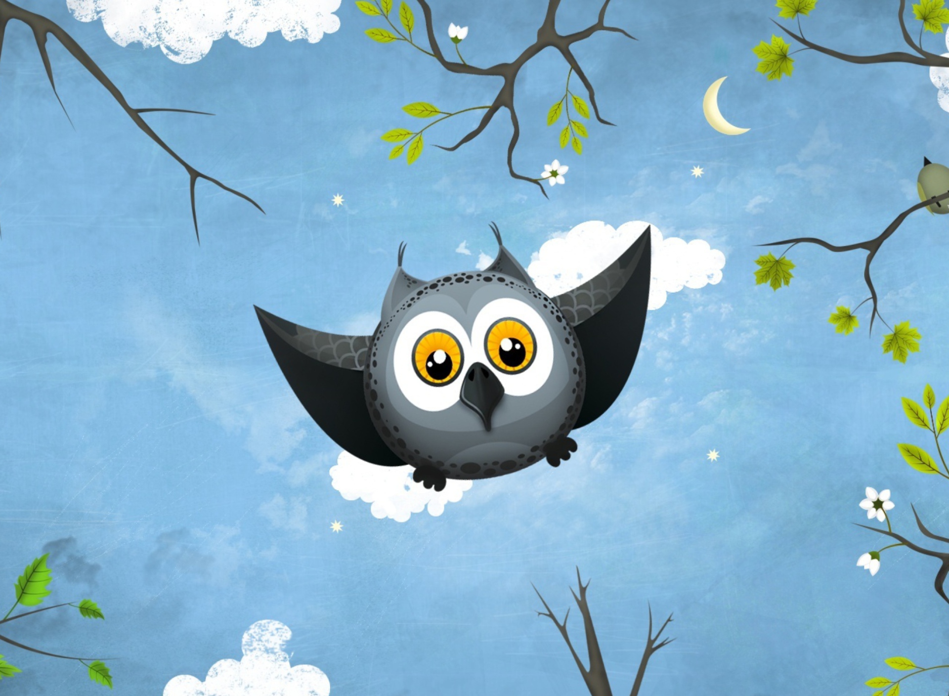 Fondo de pantalla Cute Owl Art 1920x1408