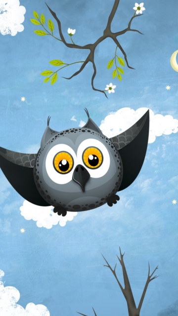 Das Cute Owl Art Wallpaper 360x640