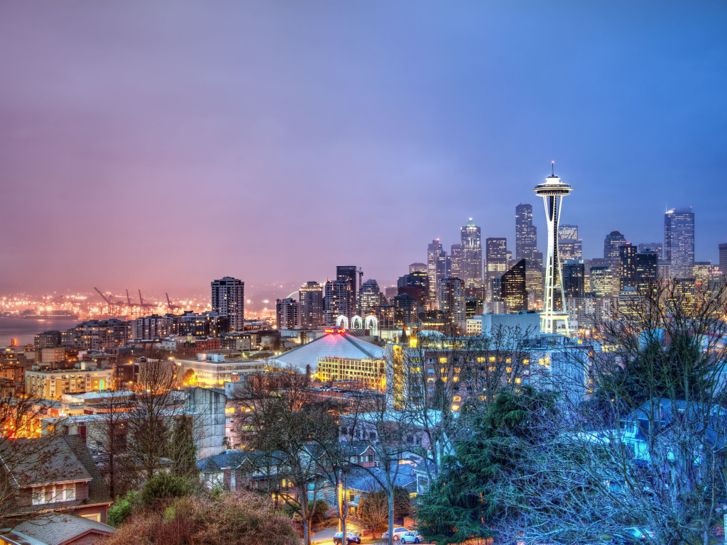 Seattle Panorama Photo wallpaper 1024x768