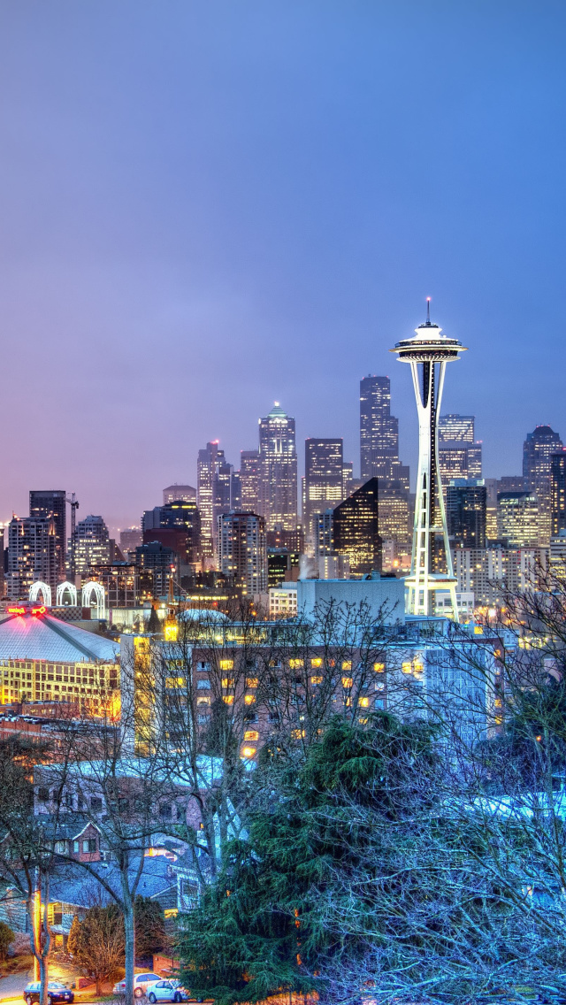 Das Seattle Panorama Photo Wallpaper 640x1136