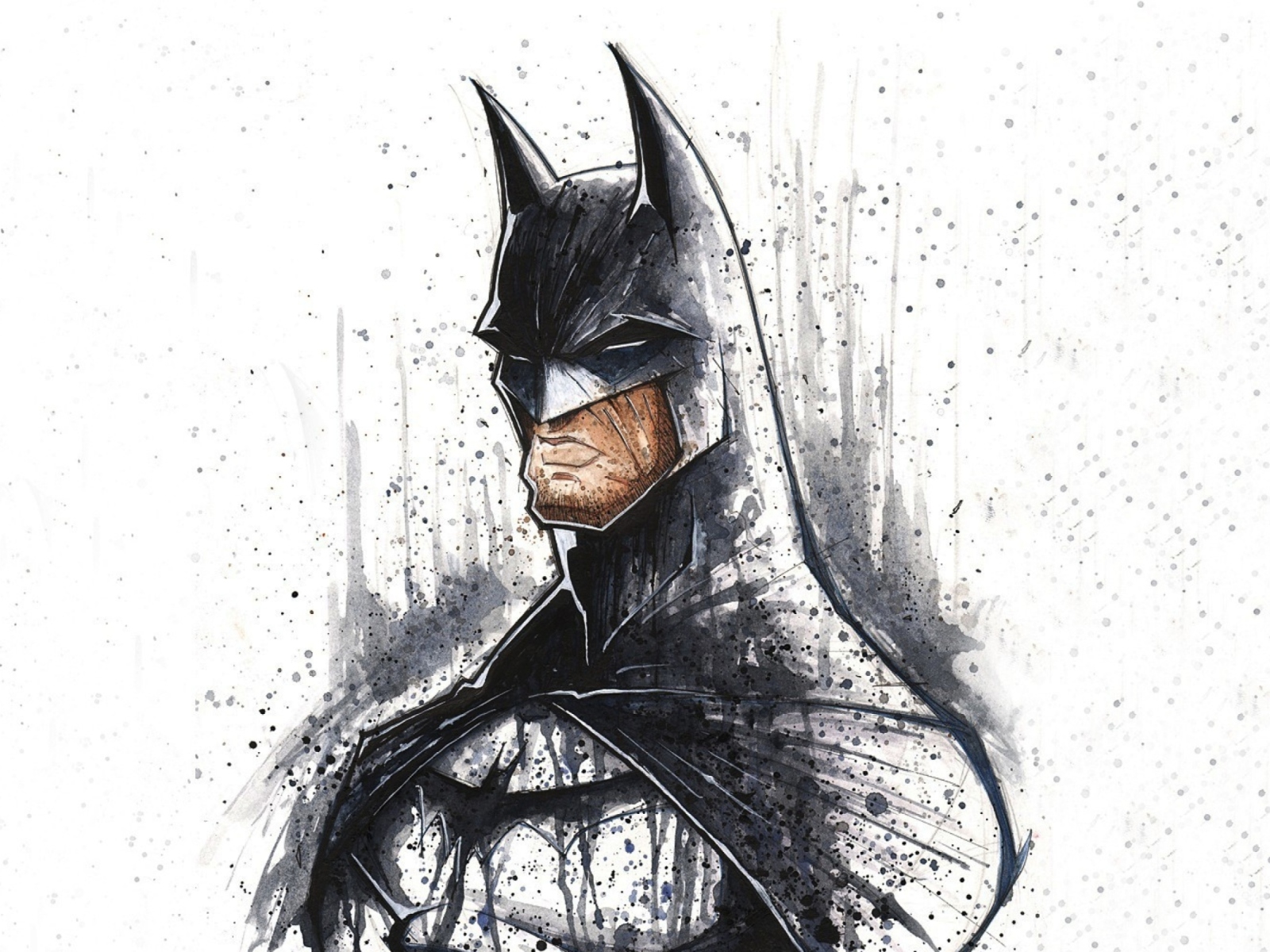 Das Batman Illustration Wallpaper 1600x1200