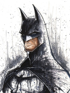 Das Batman Illustration Wallpaper 240x320