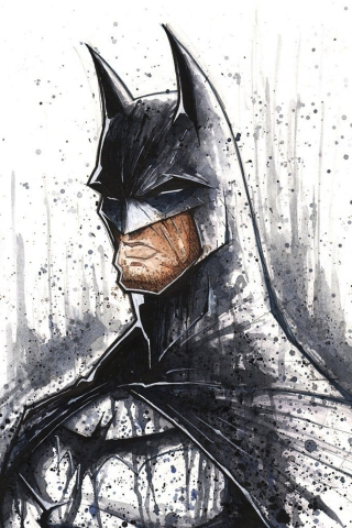 Batman Illustration wallpaper 320x480