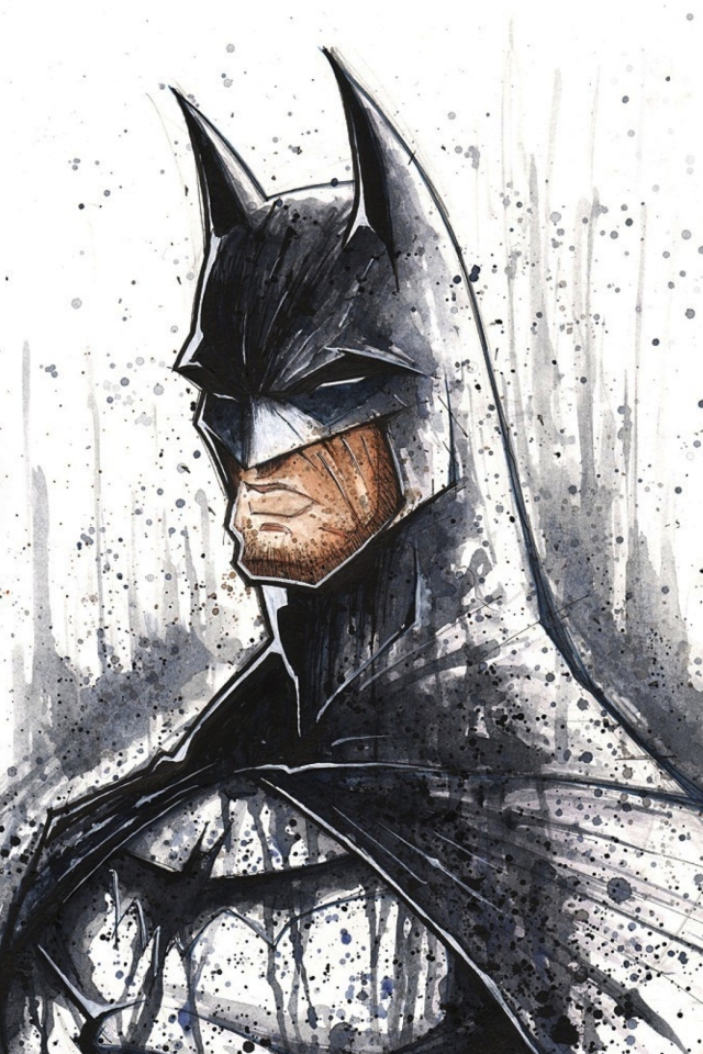 Fondo de pantalla Batman Illustration 640x960