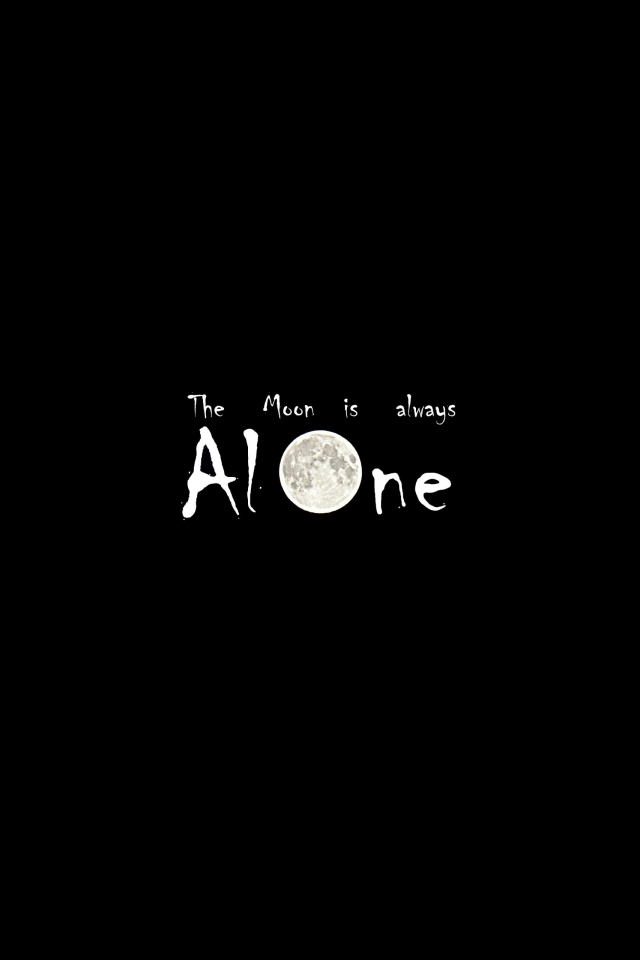 Fondo de pantalla Moon Is Always Alone 640x960