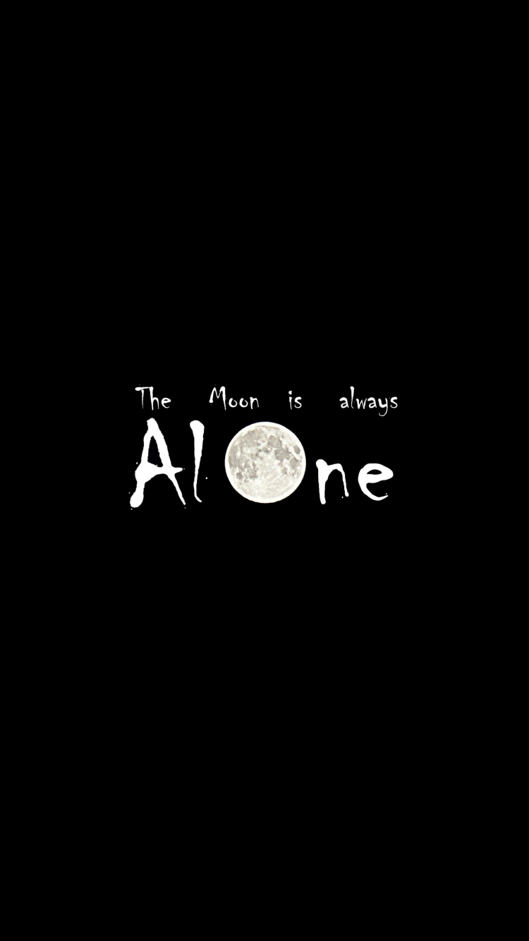 Обои Moon Is Always Alone 750x1334
